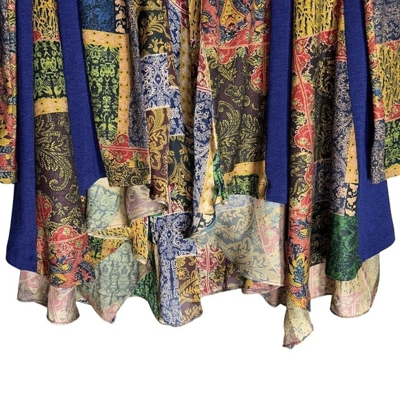 Soft Surroundings Open Front Izmir Mixed Print Boho Cardigan Jacket - Size XS - Picture 2 of 8